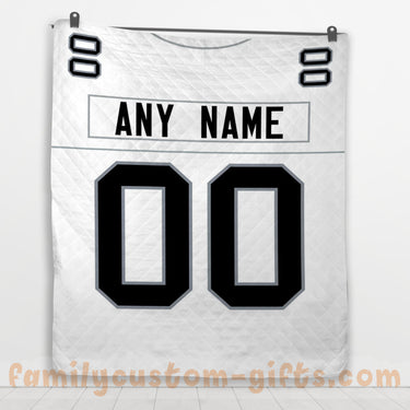 Custom Premium Quilt Blanket Las Vegas Jersey American Football Personalized Quilt Gifts for Her & Him